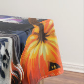 イギリスのセッター犬ハロウィーン魔女とカボチャ テーブルクロス (インサイチュ)