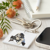 イギリスのセッター、かわいい子犬Tシャツトラック帽 キーホルダー (正面右)