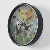 イギリスのセッター、ウッドコック狩りシーズン、アートクロー 壁時計 (傾斜)