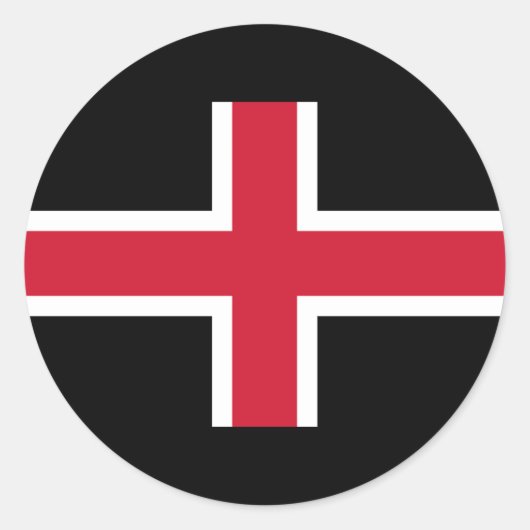 イギリスのダラム州旗 ラウンドシール (正面)