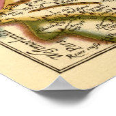 イギリスのダーラム郡の地図の司教 ポスター (角)