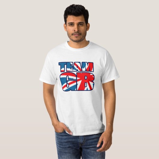イギリスのチームGBの英国国旗のTシャツ Tシャツ (正面フル)
