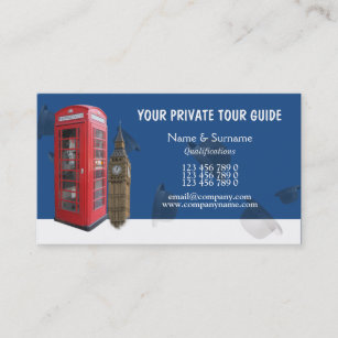 イギリスのツアー・ガイドの観光事業 名刺
