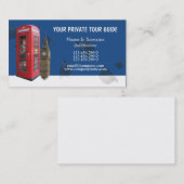 イギリスのツアー・ガイドの観光事業 名刺 (正面/裏面)