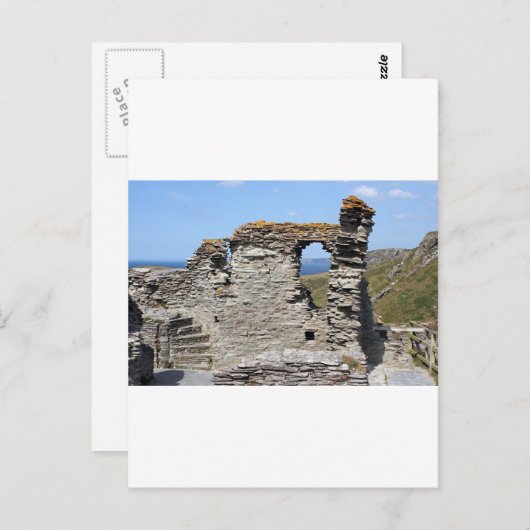 イギリスのティンタジェル城統一された王国 ポストカード (正面/裏面)