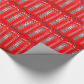 イギリスのテーマのロンドンの公衆電話ボックスの包装紙 ラッピングペーパー (角)