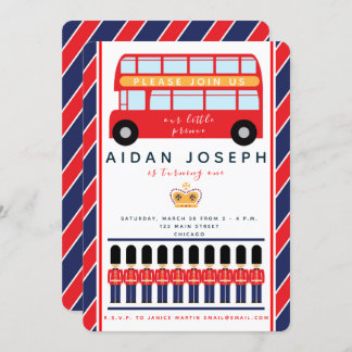 イギリスのテーマの招待状 招待状