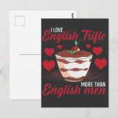 イギリスのデザート トリフル 食品 ファン ワイン カスタード好き ポストカード (正面/裏面)