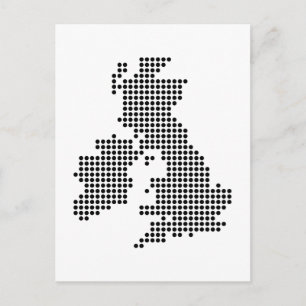 イギリスのドットマップ ポストカード