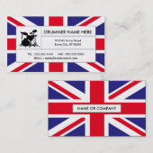 イギリスのドラム 名刺 (正面/裏面)