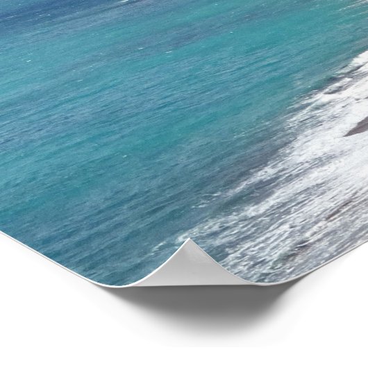 イギリスのドーセット、ジュラシック海岸に沿った白い崖 ポスター (角)