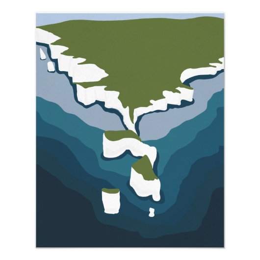 イギリスのドーバーの白い崖 フォトプリント            (正面)