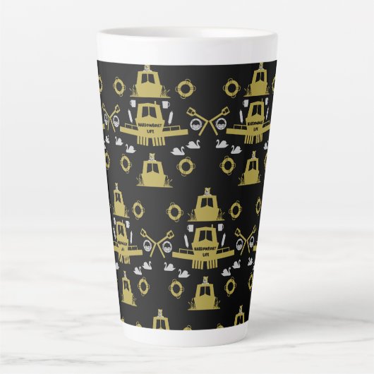 イギリスのナローボートギフト カフェラテマグ (正面)