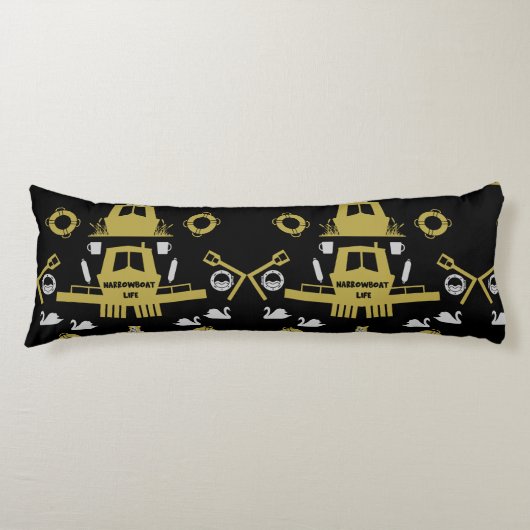 イギリスのナローボートギフト ボディピロー (正面)