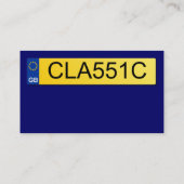 イギリスのナンバープレート-濃紺のII 名刺 (裏面)