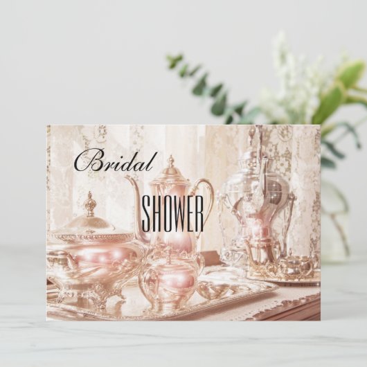 イギリスのハイティーブライダルシャワー招待 招待状 (スタンド正面)