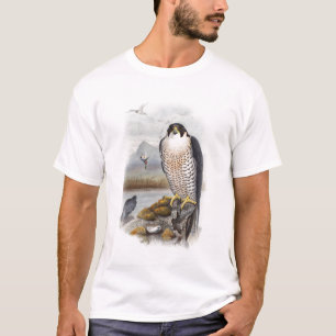 イギリスのハヤブサのジョンGouldの鳥 Tシャツ