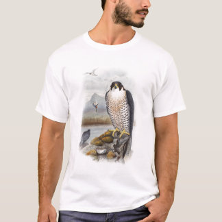 イギリスのハヤブサのジョンGouldの鳥 Tシャツ