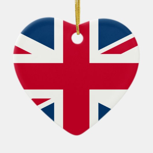 イギリスのハートのオーナメント セラミックオーナメント (正面)