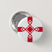イギリスのバッジ-アングロサクソンのRuneの十字 缶バッジ (正面&裏面)