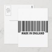 イギリスのバーコードバーコードで作られる ポストカード (正面/裏面)