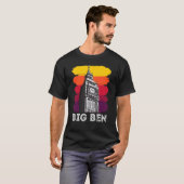 イギリスのビッグベンロンドンのランドマーク観光 Tシャツ (正面フル)