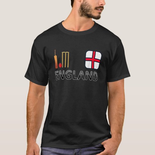 イギリスのファンCricketチーム英語のファンCricket Tシャツ (正面)