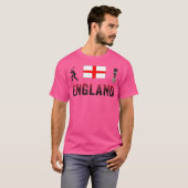 イギリスのファンCricket Lover Team English Fans Odi C Tシャツ (正面フル)