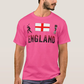 イギリスのファンCricket Lover Team English Fans Odi C Tシャツ