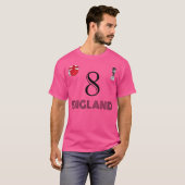 イギリスのファンCricket Lover Team English Fans Odi C Tシャツ (正面フル)