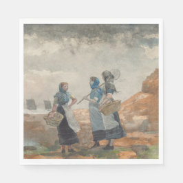 イギリスのフィッシャーガールズ3人(Tynemouth) スタンダードランチョンナプキン