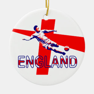 イギリスのフットボールのサッカー#5 セラミックオーナメント