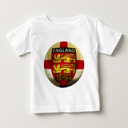 イギリスのフットボール ベビーTシャツ (正面)