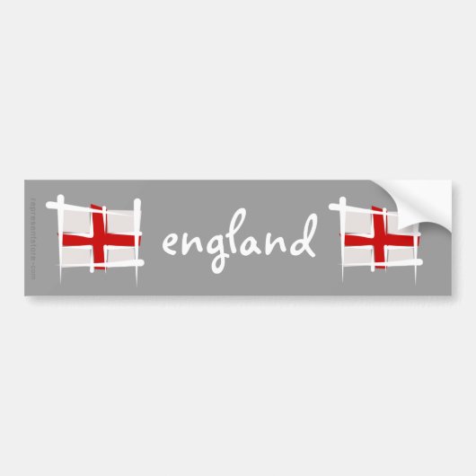 イギリスのブラシの旗 バンパーステッカー (正面)