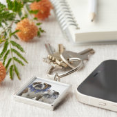 イギリスのブルドッグおよび子犬の身に着けているこっけい者つば、 キーホルダー (側面)