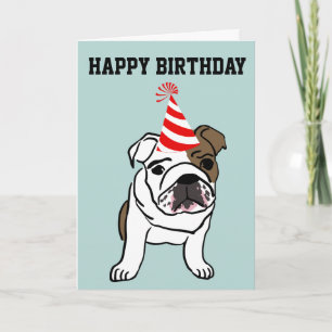 イギリスのブルドッグかわいいおもしろい誕生日カード カード