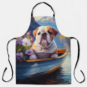 イギリスのブルドッグがパドルに:風光明媚な冒険 エプロン (正面)
