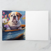 イギリスのブルドッグがパドルに:風光明媚な冒険 カード (内部)