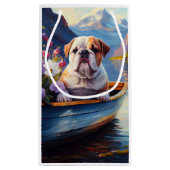 イギリスのブルドッグがパドルに:風光明媚な冒険 スモールペーパーバッグ (裏面)