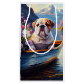 イギリスのブルドッグがパドルに:風光明媚な冒険 スモールペーパーバッグ (正面)