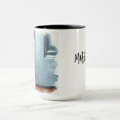 イギリスのブルドッグが私を作る！コーヒーマグ マグカップ (中央)