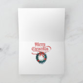 イギリスのブルドッグでクリスマスの衣装カード シーズンカード (内部)