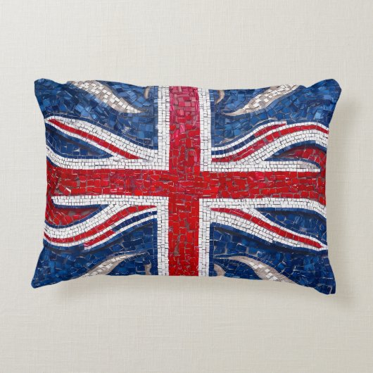 イギリスのブルドッグで組合旗を背景に アクセントクッション (裏面)