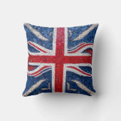 イギリスのブルドッグで組合旗を背景に クッション (裏面)