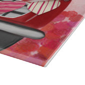 イギリスのブルドッグとハートバレンタイン カッティングボード (角)