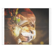 イギリスのブルドッグの森の写真 テーブルクロス (正面(横))