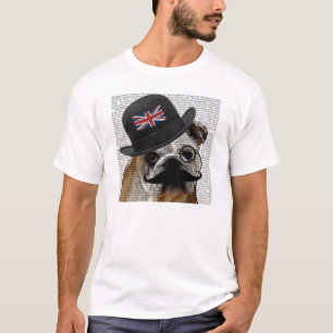 イギリスのブルドッグのTシャツ Tシャツ