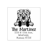 イギリスのブルドッグカスタム、差出人住所、 ラバースタンプ (インプリント)