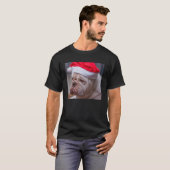 イギリスのブルドッグクリスマスのライトクリスマス醜いSwe Tシャツ (正面フル)