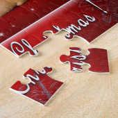 イギリスのブルドッグクリスマスカード ジグソーパズル (側面)